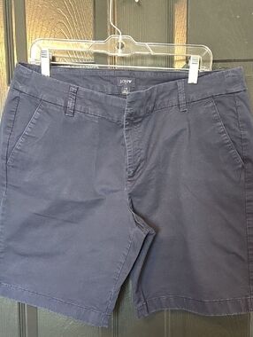 J. Crew Navy Cotton Chino Bermuda Shorts